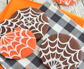 Snelle Halloween spinnenweb koekjes