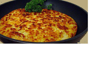 Potatiskaka med ägg och ost