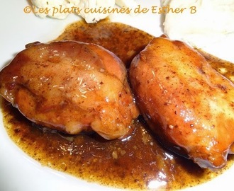 Hauts de cuisses de poulet au sirop d'érable et au vinaigre balsamique (mijoteuse)