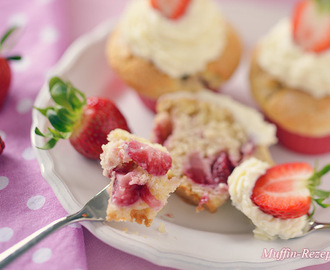 Erdbeer Muffins mit Mascarpone zum Muttertag backen