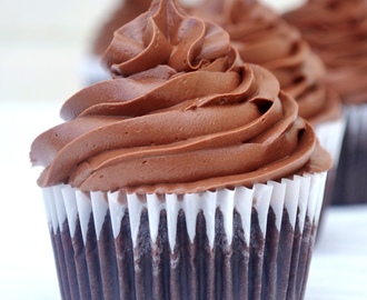 Chocolate  Salted Caramel Truffle Cupcakes with Whipped Ganache Buttercream