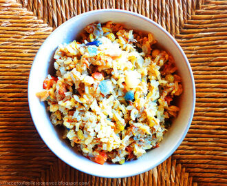 Como hacer un exquisito y delicioso arroz con pescado y verduras en menos de 30 minutos