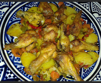 Marokkaanse kipovenschotel  met groenten