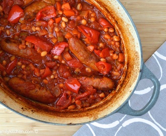 Chorizo Style Sausage and Bean Casserole