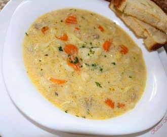 Tárkonyos karfiol leves galuskával
