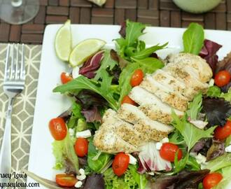 Salad With Garlic Lime Chicken and Goat Cheese
