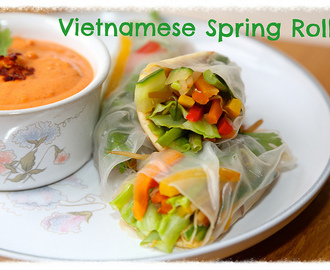Vietnamese Spring Rolls with Satay Dipping Sauce