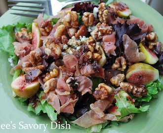 Fresh Fig, Walnut & Proscuitto Salad with Fig Balsamic Dressing