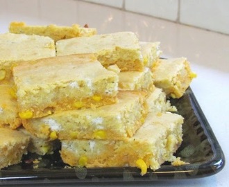 Layered Cornbread with Goat Cheese and Honey