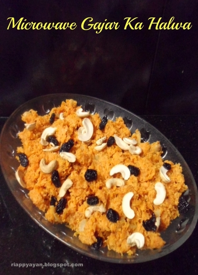 Microwave Gajar Ka Halwa/Carrot Pudding
