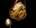 Xanté Pears w/mascarpone cream and crumble