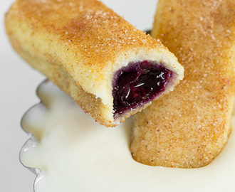 Blueberry French Toast Roll Ups with Cream Cheese Dipping Sauce