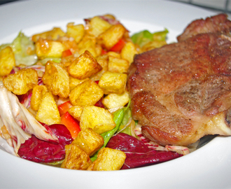 Der begeistert Kerle: BBQ-Salat mit knusprigen Kartoffelwürfeln