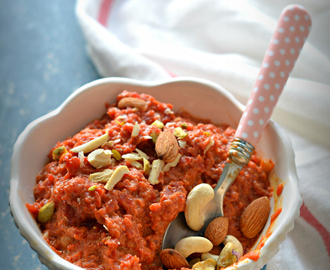 Carrot Halwa – Quick & easy Gajar Halwa made with condensed milk in Pressure cooker
