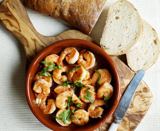 Pil Pil Prawns with Garlic and Chilli