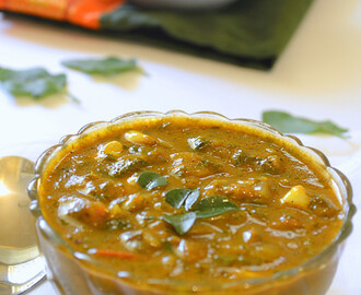 How to make Thuthuvalai Kuzhambu / Spinach Gravy / Healthy Recipes:
