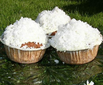 Kokosmuffins  med snötopping.