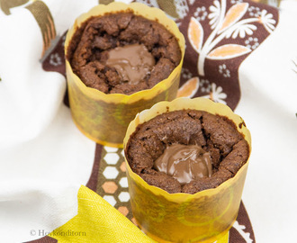 Vegan Chocolate Muffins with Nutella filling