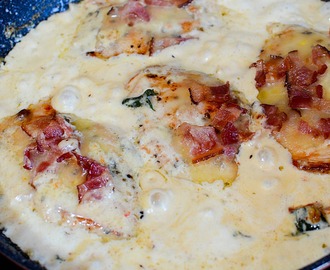Bacon & Cheese Smothered Garlic Chicken!
