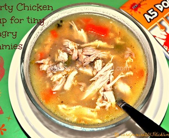 Hearty chicken soup with vegetables and rice and an Announcement !!