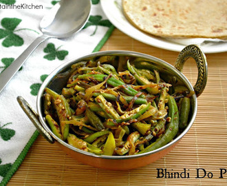 Bhindi Do Pyaza - Okra Onion Stir Fry