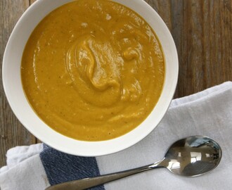 Spicy Thai Red Curry Sweet Potato and Coconut Soup