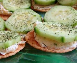 Cucumber, Dill, and Cream Cheese Appetizers