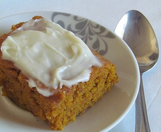 Eggless Pumpkin Bars with Cheese creame Frosting