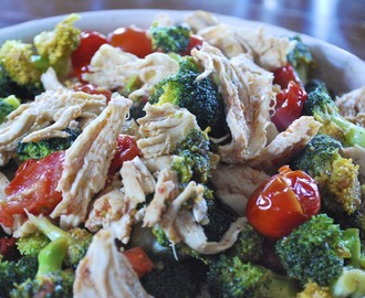 Chicken, Tomato and Broccoli Stir-Fry Salad