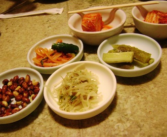 Opções veganas no restaurante coreano