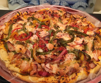 Pâte Pizza à L'ail et aux Herbes / Massa Pizza de Alho com Ervas