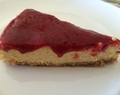Cheesecake com coulis de morangos | Cheesecake with strawberries coulis