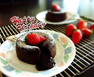 ‘心太软’巧克力蛋糕 Molten Lava Chocolate Cake Tutorial Recipe (中英食谱教程）