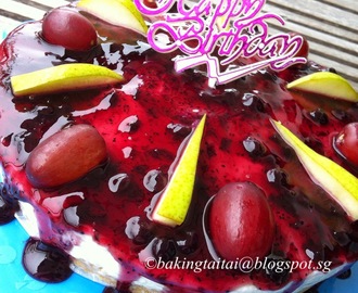 Non-Bake Blueberry Cheesecake  免烤蓝莓芝士蛋糕 (中英食谱）