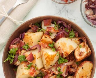 Best German Potato Salad Recipe with Warm Bacon Vinaigrette