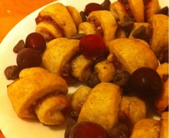 Cranberry Pecan Chocolate Filled Rugelach