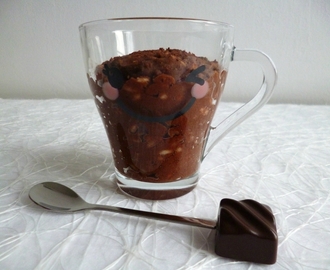 mug cake diététique chocolaté au riz complet soufflé avec poudre de baobab et konjac (sans oeufs ni sucre ni beurre)