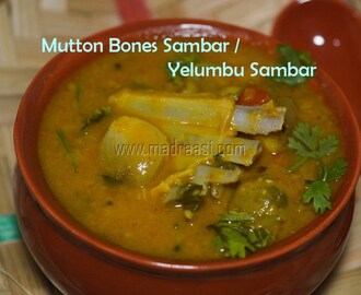 Mutton Bones Sambar | How to make Elumbu Sambar | Indian Lamb recipes