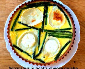 Asparagus & goat's cheese quiche