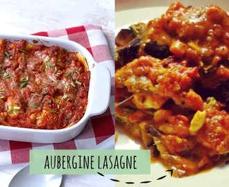 Aubergine lasagne
