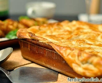 Recipe (leftovers): Turkey Pie, Celeriac and Potato Rösti, and Avocado Salad