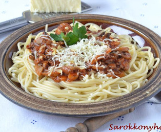 Paradicsomos- gombás spagetti