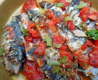 Gegrilde sardines op Siciliaanse wijze