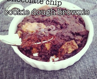 Chocolate chip cookie dough brownie
