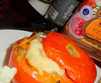 Zapiekane pomidory z farszem z żołądkami