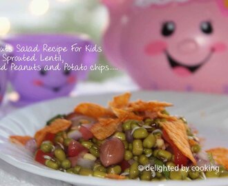 Sprouts Salad Recipe for Kids with Sprouted Lentil