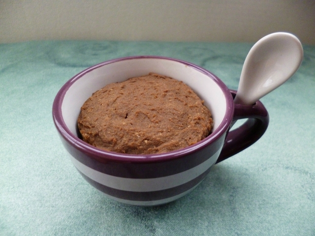mug cake diététique hyperprotéiné au café et au soja (sans oeufs et sans beurre)
