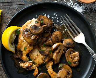 Lemon and Garlic Chicken With Mushrooms