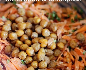 Carrot Salad with Tahini and Chickpeas