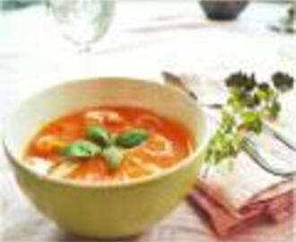 Mustig fisksoppa med tomat och saffran